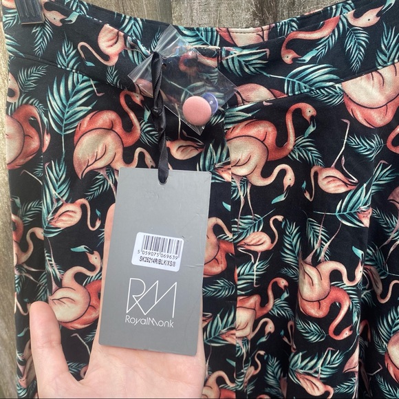 NWT ModCloth Flamingo Dancing A-Line Skirt - Picture 7 of 11